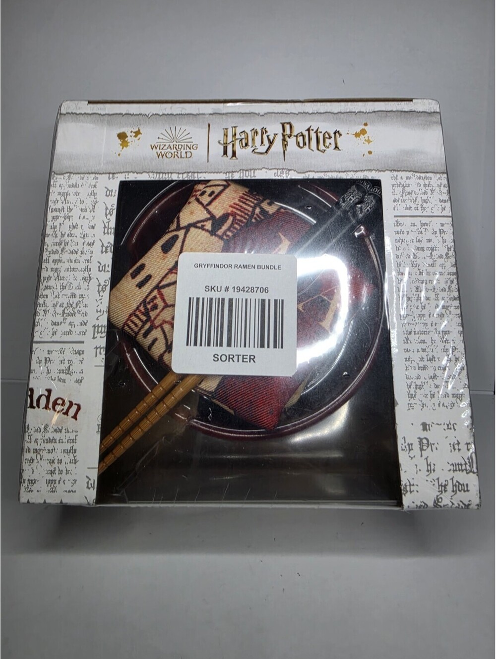 Harry Potter Gryffindor Ramen Bundle Set Bowl Chopsticks